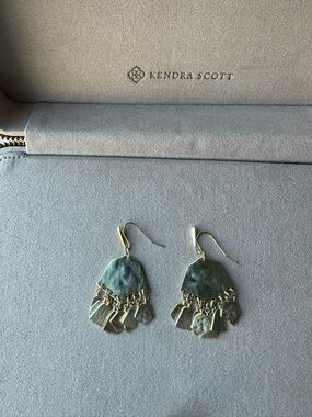 Kendra Scott Gold Hammered Fringe Drop Earrings